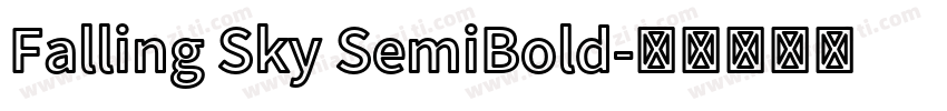 Falling Sky SemiBold字体转换